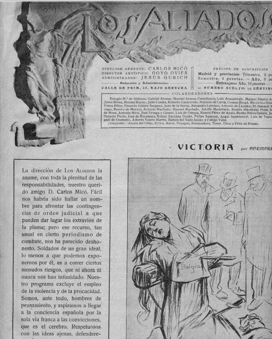 Los Aliados, n. 1 (13 de julio de 1918)