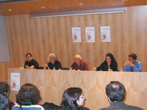 De izda. a dcha.: Manuel Guede, Mario Gas, Jaume Melencres, Helena Pimenta