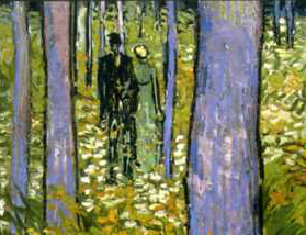 Van gogh, Dos figuras en el bosque (detalle), 1890
